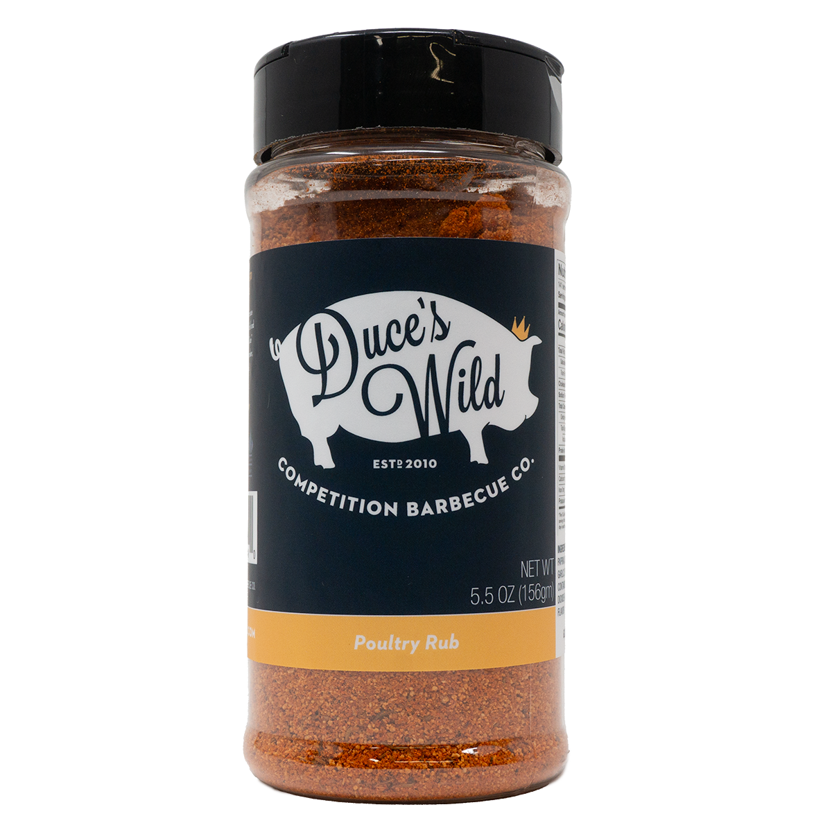 Bottle of  Poultry Rub from Duce's Wild
