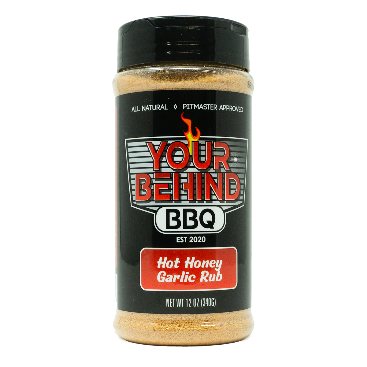 Bottle of Hot Honey Garlic Rub from Your Behind BBQ